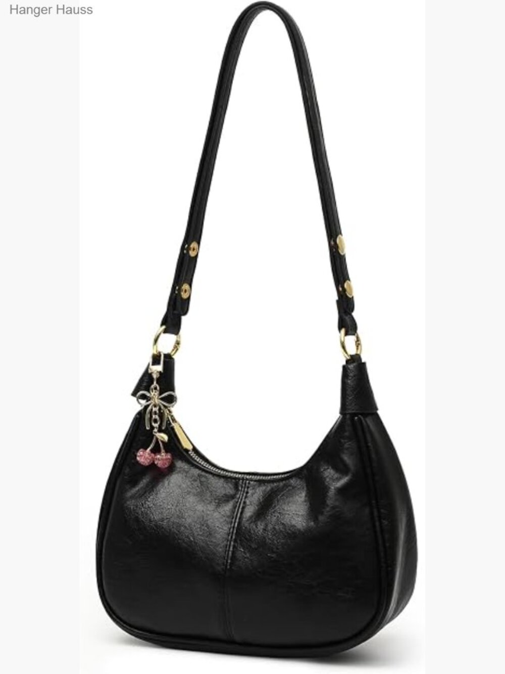 Crescent Hobo Shoulder Bag Crossbody Purse Faux Leather Adjustable Strap